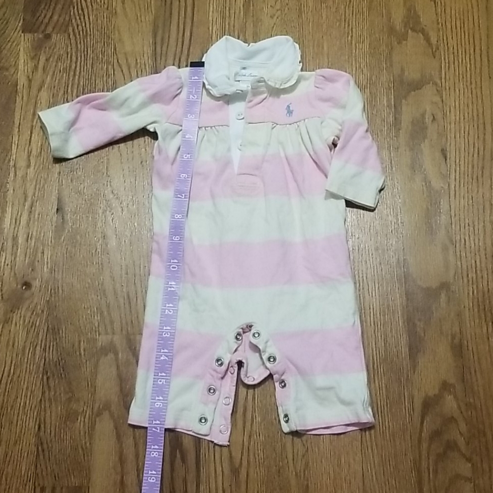 Ralph Lauren pink and cream rugby